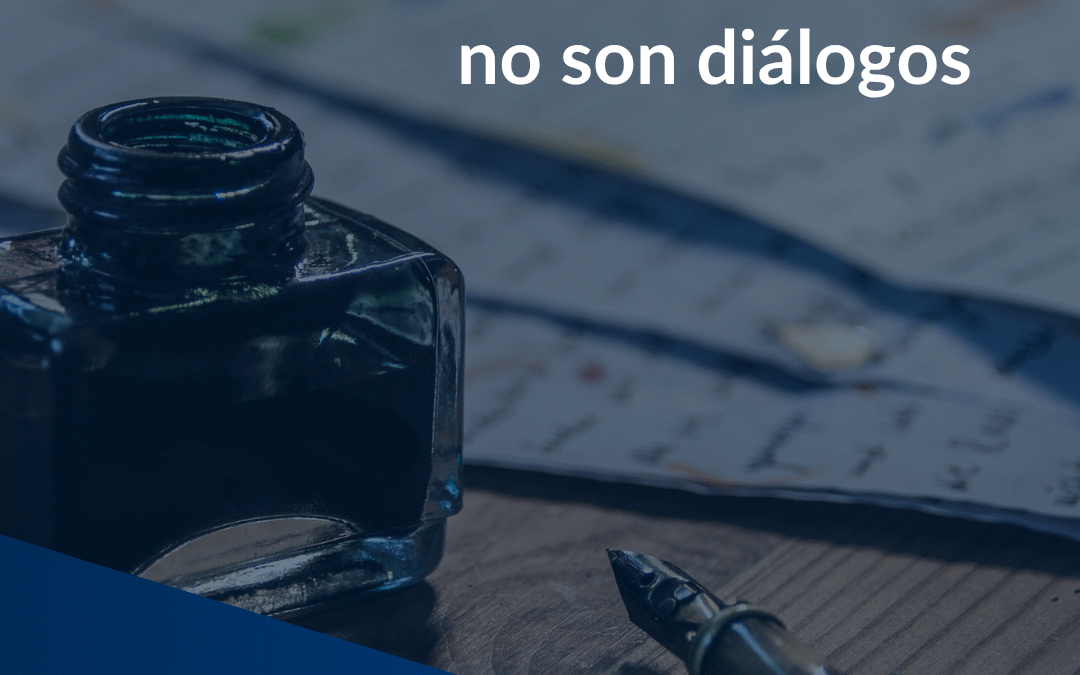 Diálogos que no son diálogos